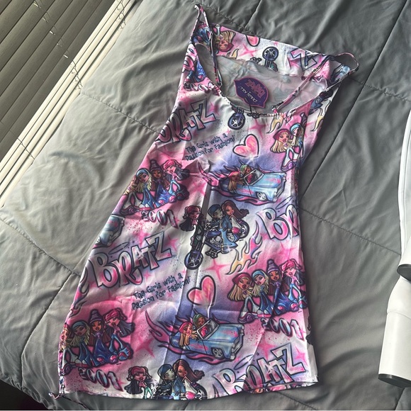 Dolls Kill x Bratz Mini Slip Dress “Hot N Unbothered” XXS - Picture 5 of 8